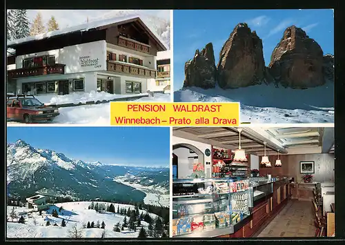 AK Winnebach, Vier Ansichten von Pension Waldrast