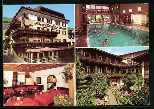 AK Innichen, Hotel Weisses Rössl in vier Ansichten