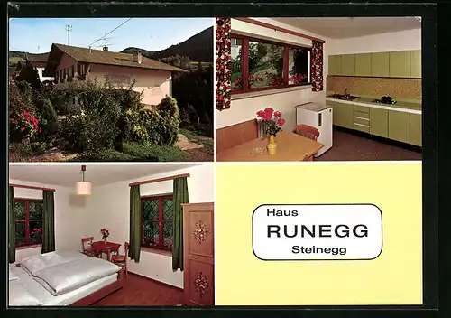 AK Steinegg, Haus Runegg in drei Ansichten