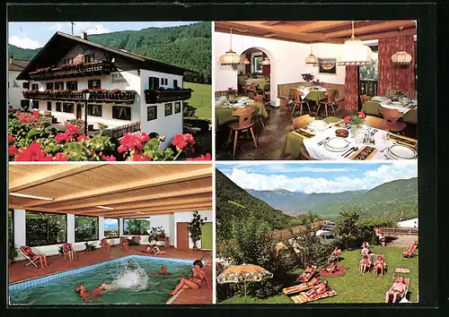 AK Steinegg, vier Ansichten der Pension Sonnleiten