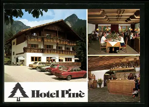 AK Tiers, Hotel Pinè in drei Ansichten