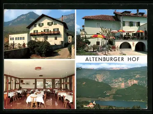 AK Altenburg, Gasthof Altenburger Hof in drei Ansichten und Ortsblick