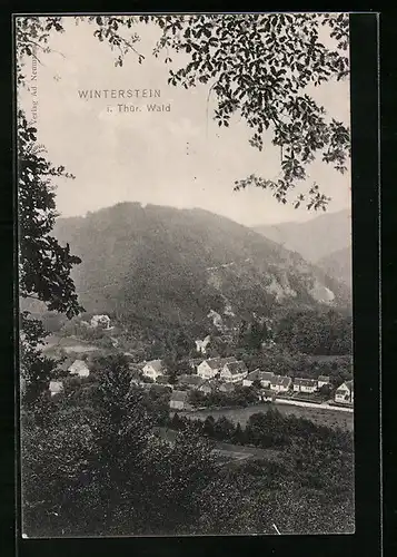 AK Winterstein im Thür. Wald, Ortsansicht aus der Vogelschau