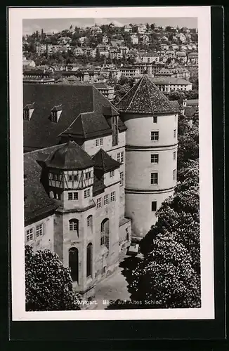 AK Stuttgart, Blick auf Altes Schloss