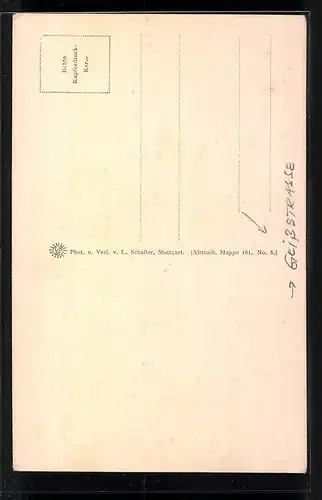 AK Stuttgart, Geissstrasse in der Altstadt