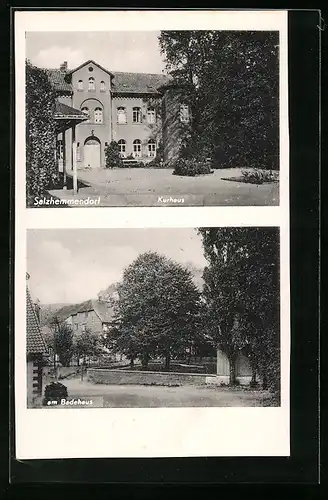 AK Salzhemmendorf, Kurhaus und Partie am Badehaus