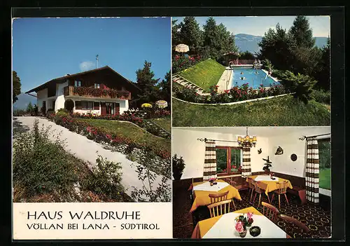 AK Völlan, Haus Waldruhe in drei Ansichten