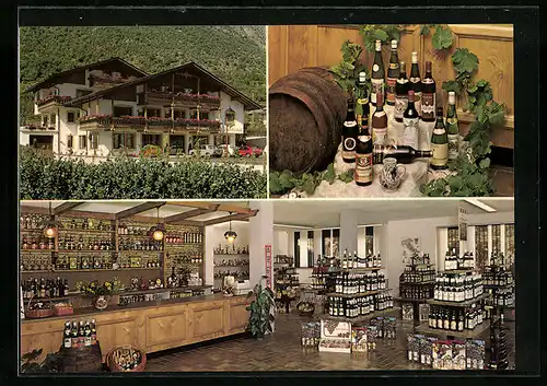 AK Kastelbell - Galsaun, Weinhandlung Forcherhof in vier Ansichten