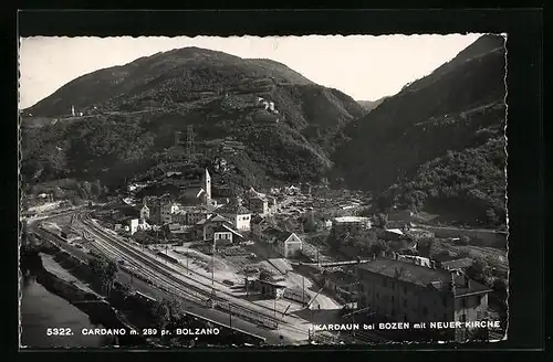 AK Kardaun, Ortsansicht mit neuer Kirche