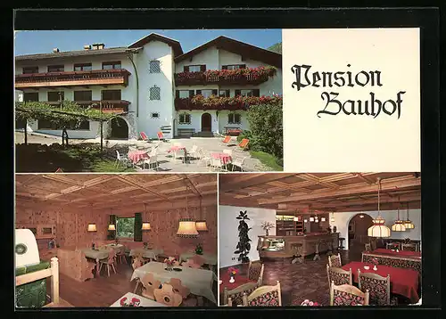 AK Kastelbell, Pension Bauhof in drei Ansichten