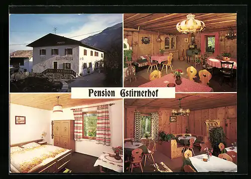 AK Kastelbell, Pension Gstirnerhof in vier Ansichten
