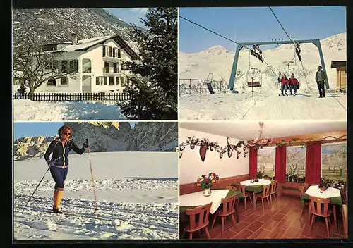 AK Latsch, Pension Hans Dietl in vier Ansichten