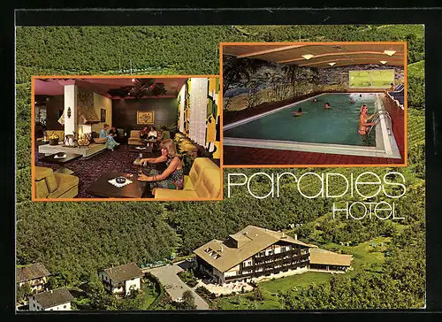 AK Latsch, Paradies Hotel in drei Ansichten