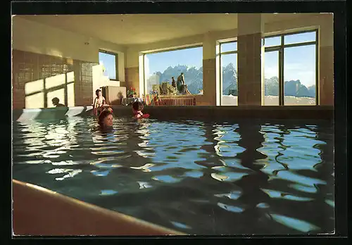 AK Dobbiaco - Toblach, Schwimmbad im Alpengasthof Ratsberg