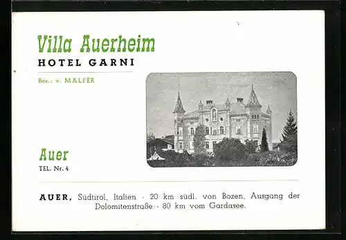 AK Auer, Hotel Garni Villa Auerheim