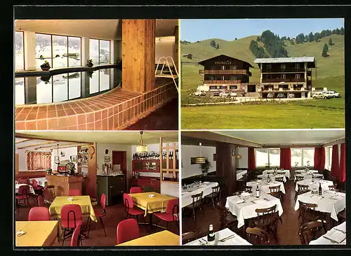 AK Seiser Alm / Alpe di Siusi, Pension Brunelle in vier Ansichten