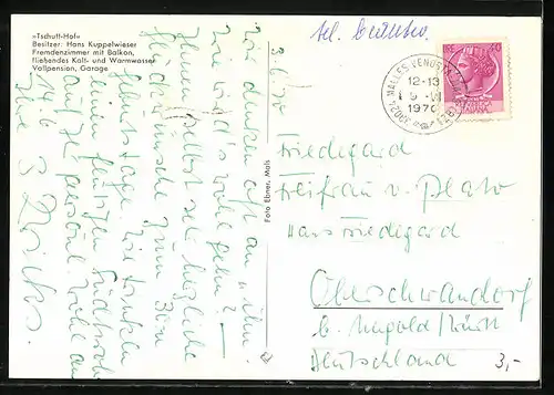 AK Schluderns, Berghof Ortlerblick in drei Ansichten