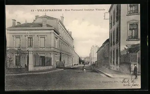 AK Villefranche, Rue Vermorel Institut Viticole