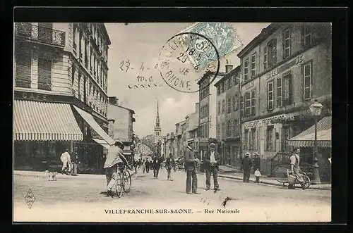 AK Villefranche-sur-Saone, Rue Nationale