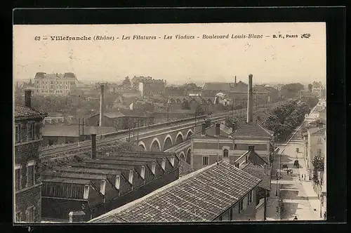 AK Villefranche-sur-Saone, Les Filatures - Les Viaducs - Boulevard Louis-Blanc