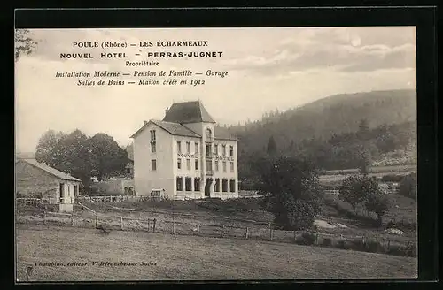 AK Poule, Les Ècharmeaux, Nouvel Hotel