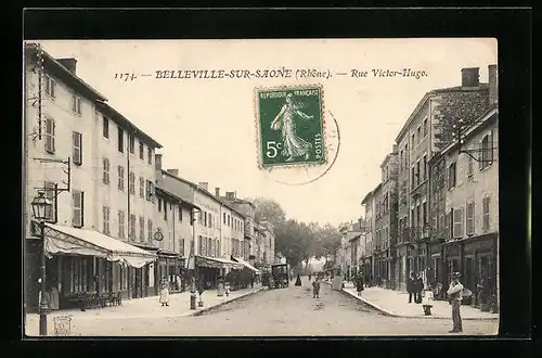 AK Belleville-sur-Saone, Rue Victor-Hugo