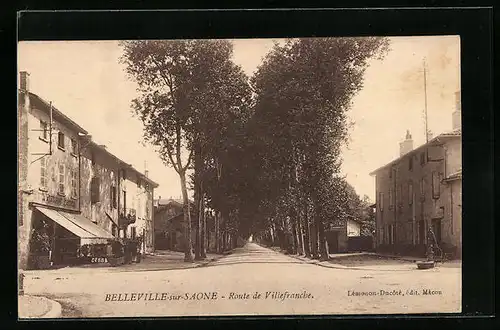 AK Belleville-sur-Saone, Route de Villefranche
