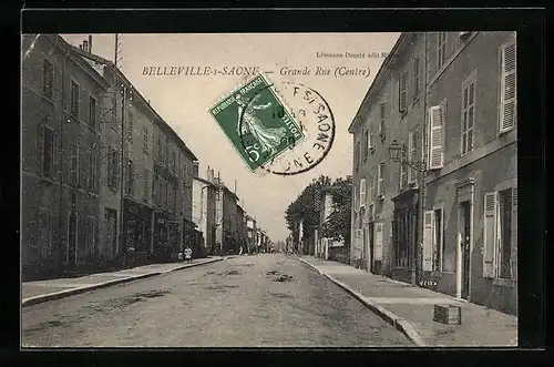 AK Belleville-sur-Saone, Grande Rue (Centre)