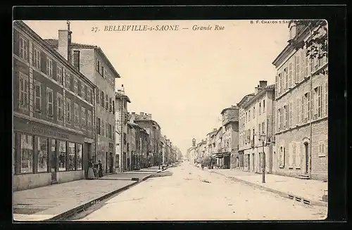 AK Belleville-sur-Saone, Grande Rue
