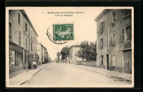 AK Belleville-sur-Saone, Porte de Beaujeu