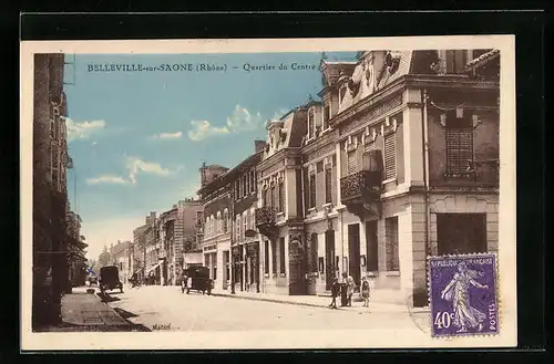 AK Belleville-sur-Saone, Quartier du Centre