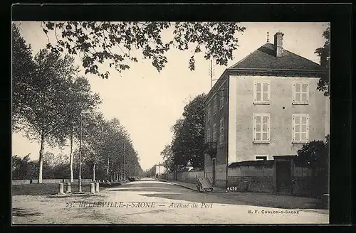 AK Belleville-sur-Saone, Avenue du Port