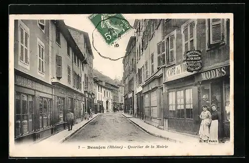 AK Beaujeu, Quartier de la Mairie