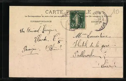 AK Beaujeu, Place de la Mairie