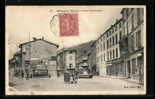 AK Beaujeu, Place Clèmentine