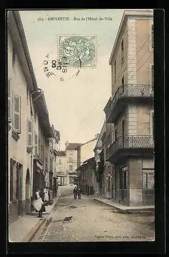 AK Amplepuis, Rue de l`Hotel-de-Ville