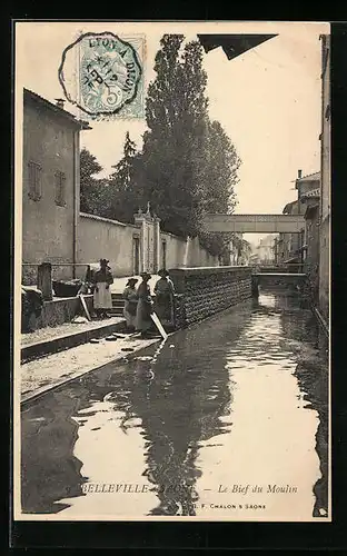 AK Belleville-sur-Saone, Le Bief du Moulin