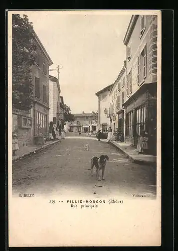 AK Villié-Morgon, Rue principale