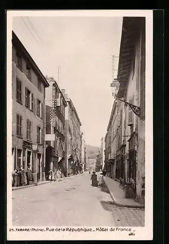 AK Tarare, Rue de la Rèpublique - Hotel de France