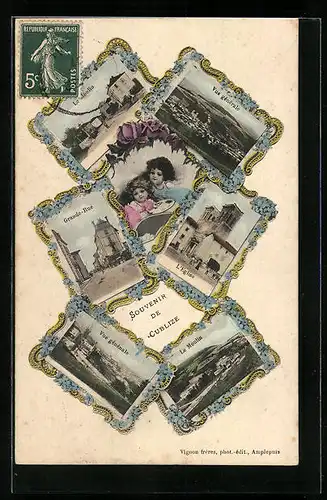 AK Cublize, Vue gènèrale, L`Eglise, Grande-Rue, Le Moulin