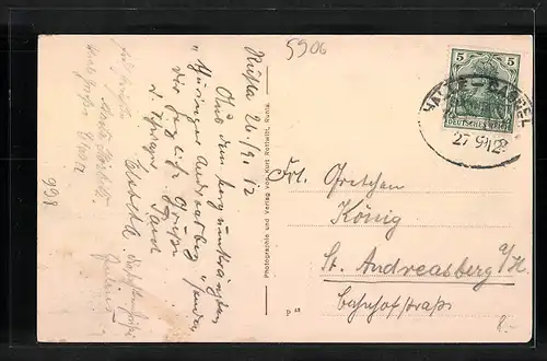 AK Ruhla i. Thür., Die Mittelstadt aus der Vogelschau