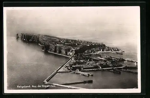AK Helgoland, Die Insel aus der Vogelschau