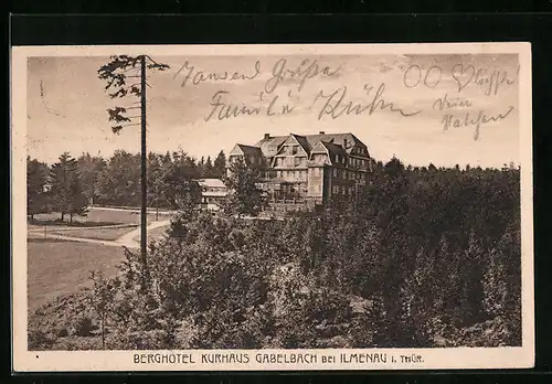 AK Gabelbach in Thür., Berghotel Kurhaus