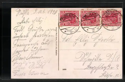 AK Ruhla in Thür., Partie mit der Weim. und Goth. Kirche