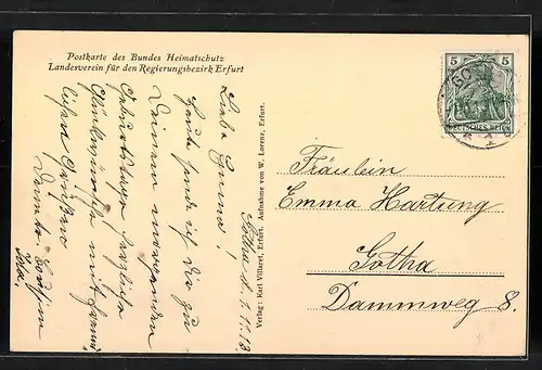 AK Holzhausen, Totalansicht mit Wachsenburg