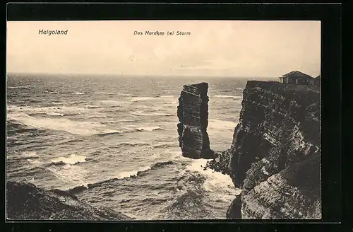 AK Helgoland, Das Nordkap bei Sturm