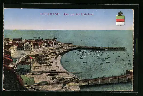 AK Helgoland, Blick auf das Unterland
