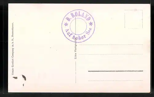 AK Helgoland, Fliegeraufnahme der Insel von Norden mit Düne