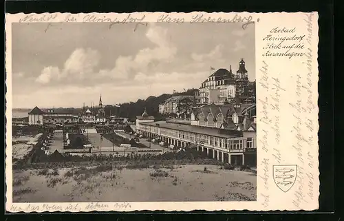 AK Ostseebad Heringsdorf, Blick auf die Kuranlagen