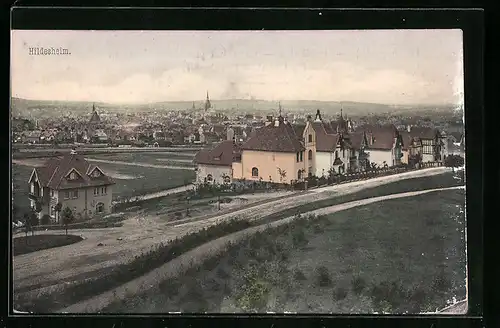 AK Hildesheim, Gesamtansicht aus der Vogelschau